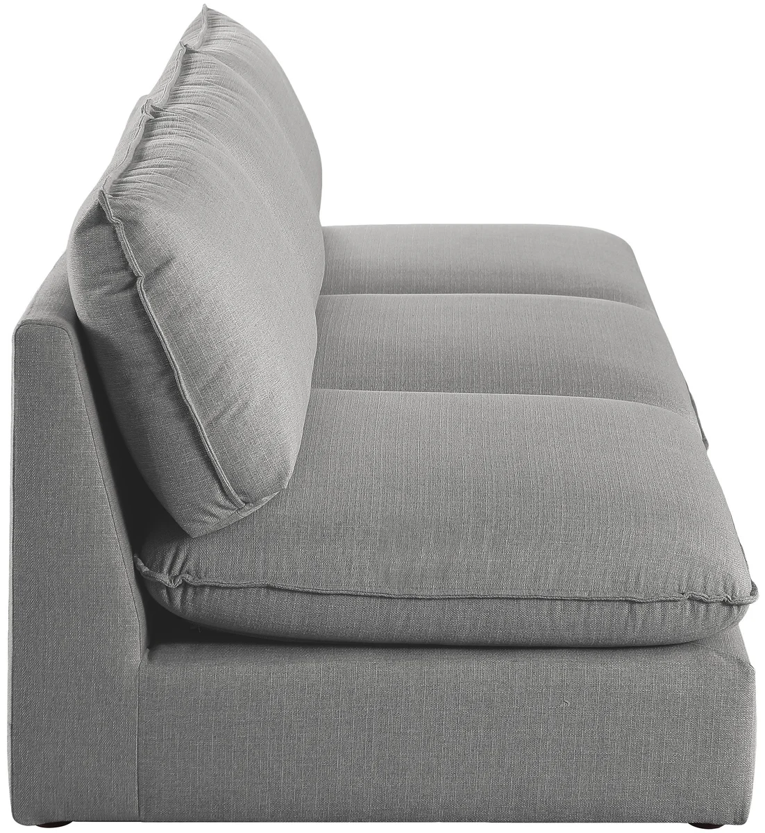 Mackenzie - 3 Seat Modular Armless Sofa - Gray