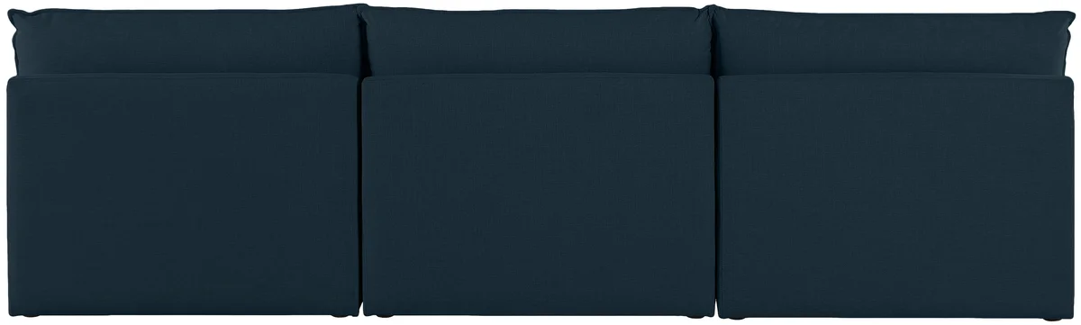 Mackenzie - 3 Seat Modular Armless Sofa - Navy