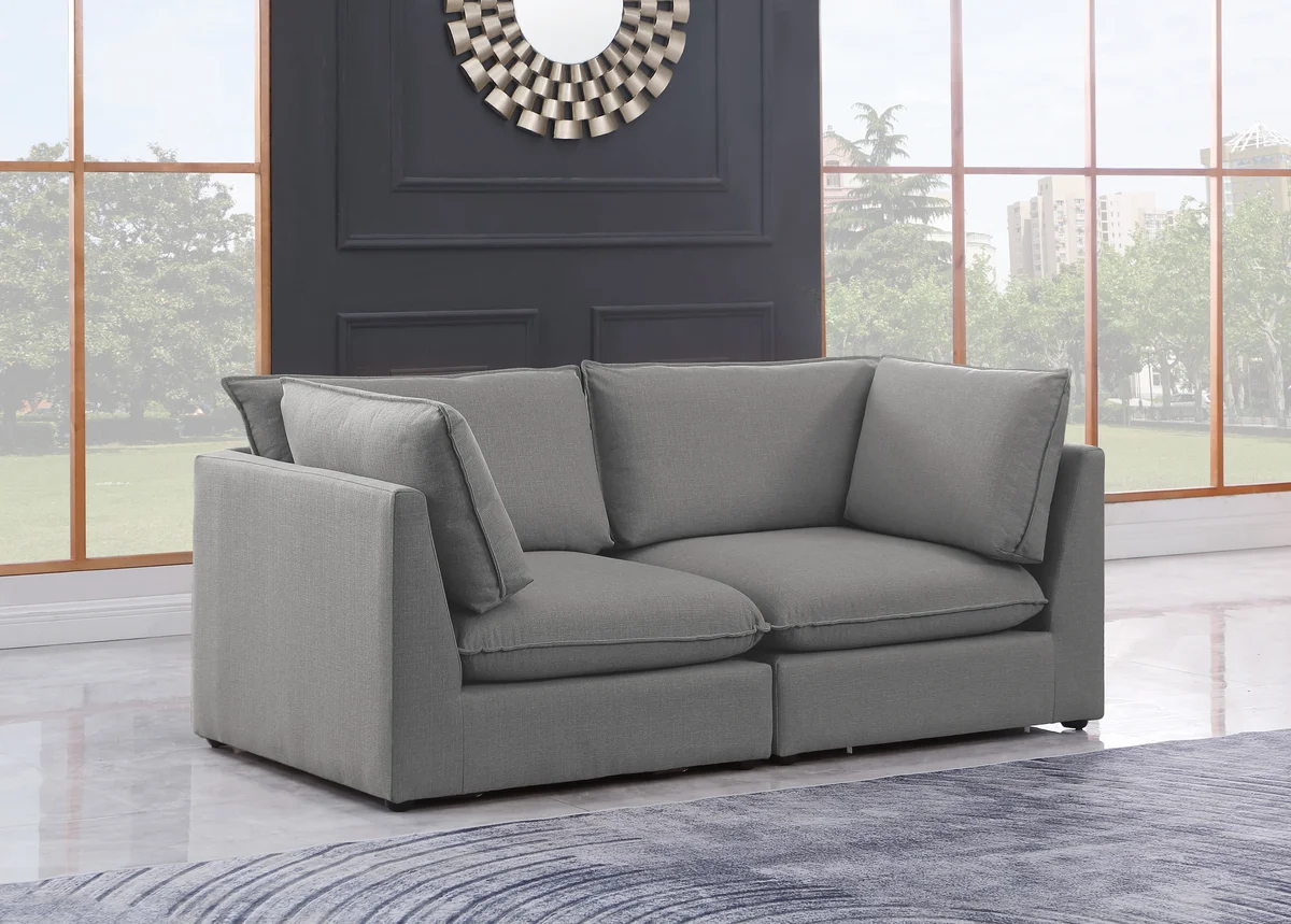 Mackenzie - 2 Seat Modular Sofa - Gray - View 2