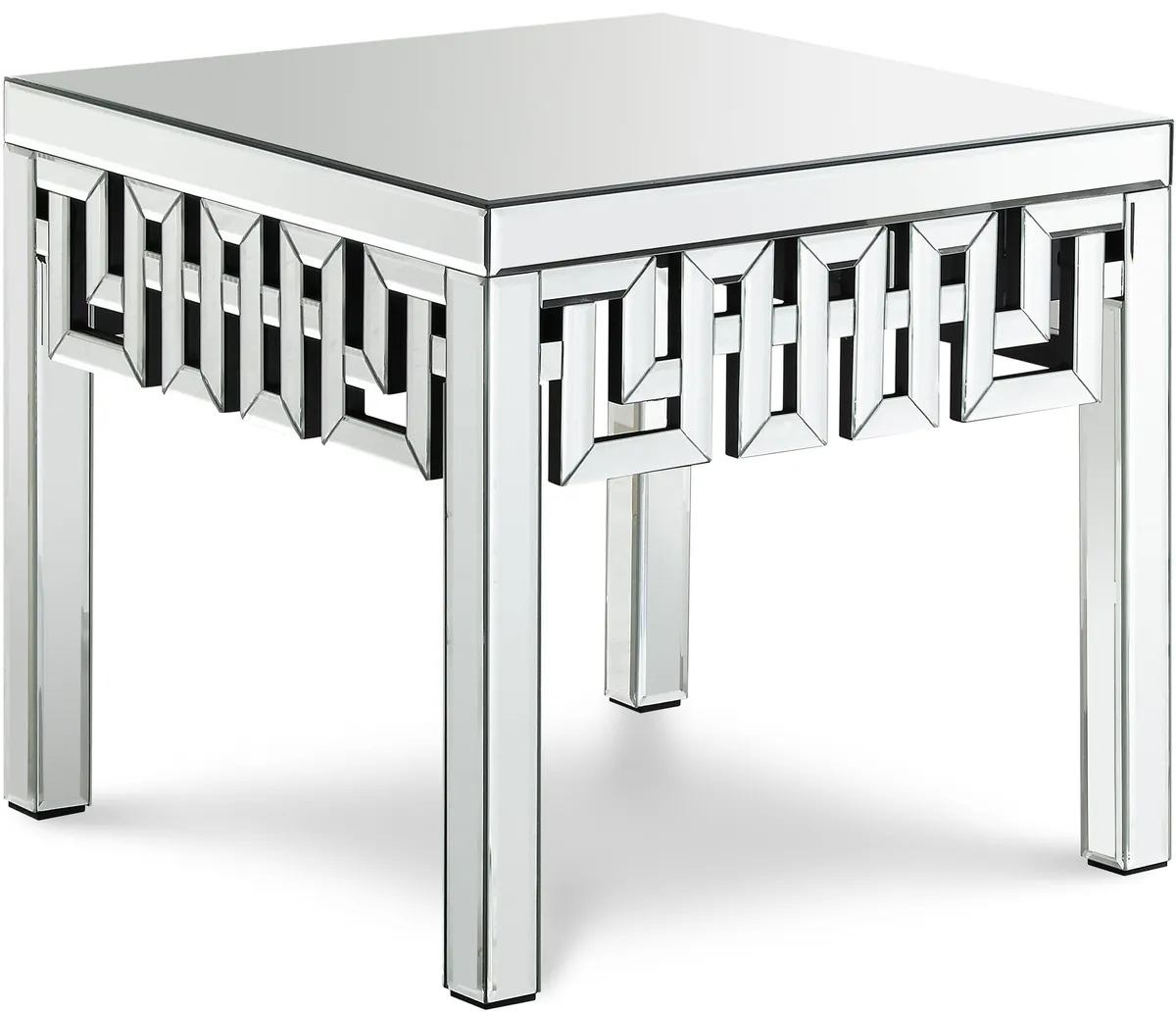 Aria - End Table - Pearl Silver