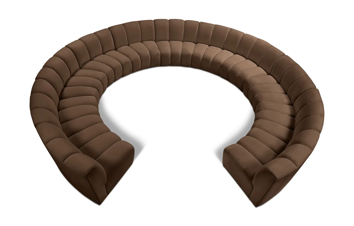 Infinity - 11 Piece Modular Sectional - Brown