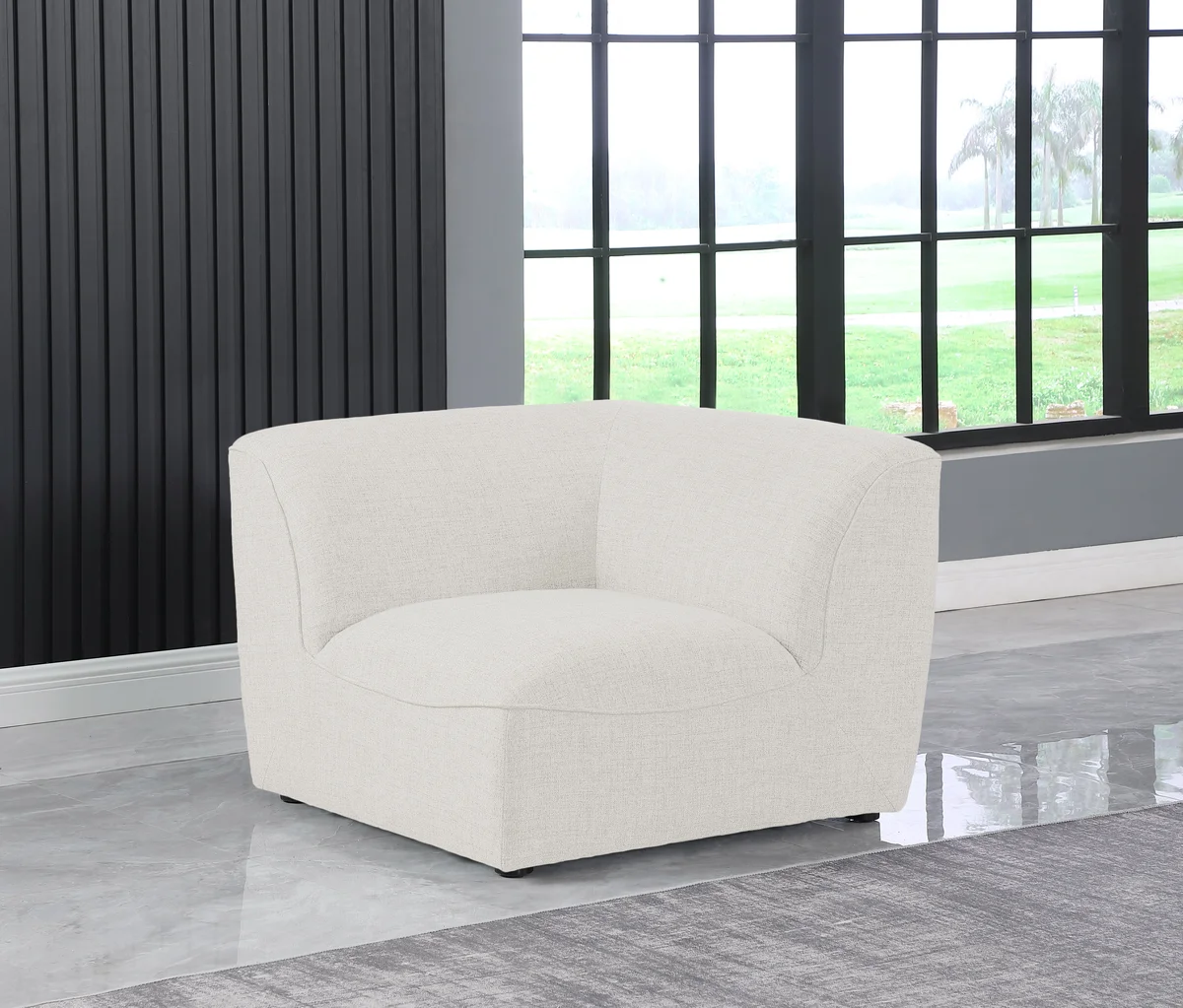 Miramar - Corner Chair - Cream - View 2