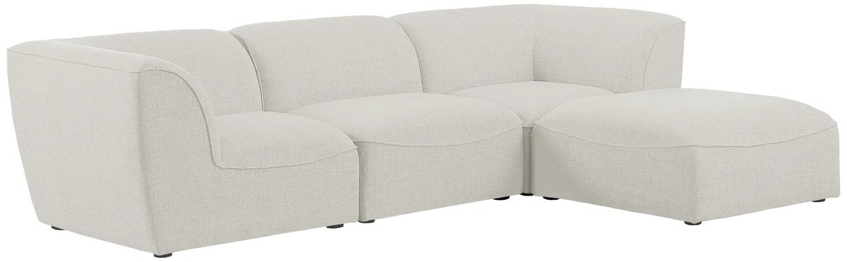 Miramar - 4 Piece Modular Sectional - Cream - View 2