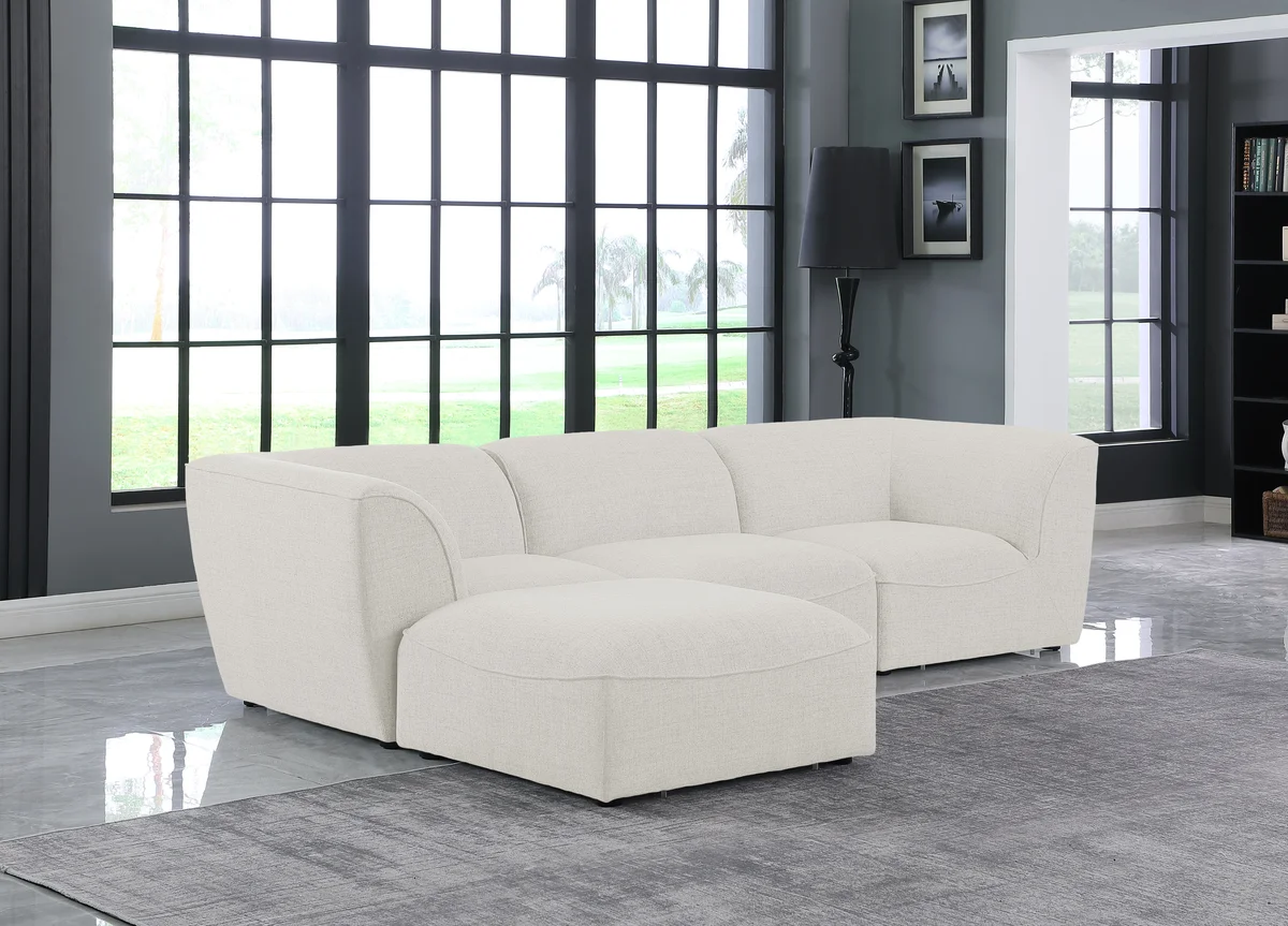 Miramar - 4 Piece Modular Sectional - Cream