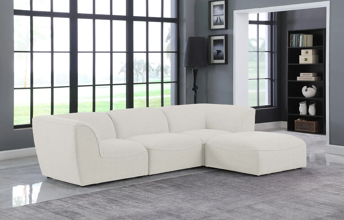 Miramar - 4 Piece Modular Sectional - Cream