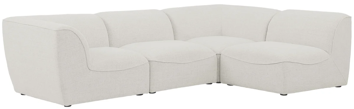 Miramar - 4 Piece Modular Corner Sectional - Cream - View 2