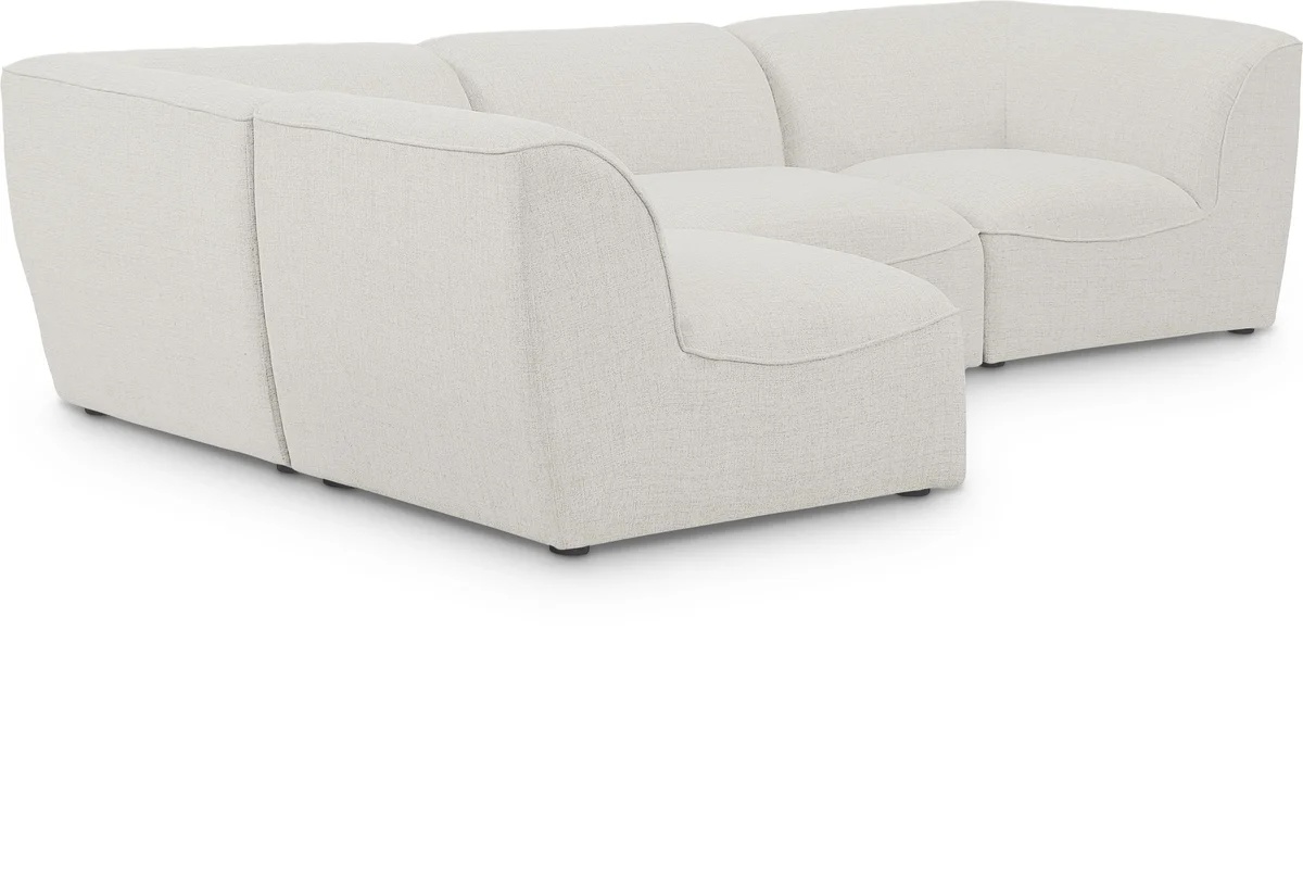 Miramar - 4 Piece Modular Corner Sectional - Cream