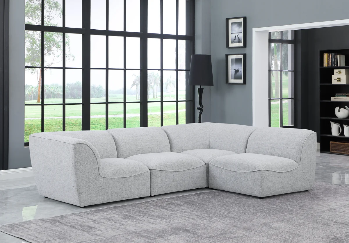 Miramar - 4 Piece Modular Corner Sectional - Gray
