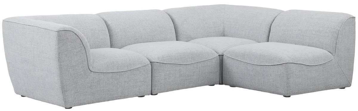 Miramar - 4 Piece Modular Corner Sectional - Gray - View 2