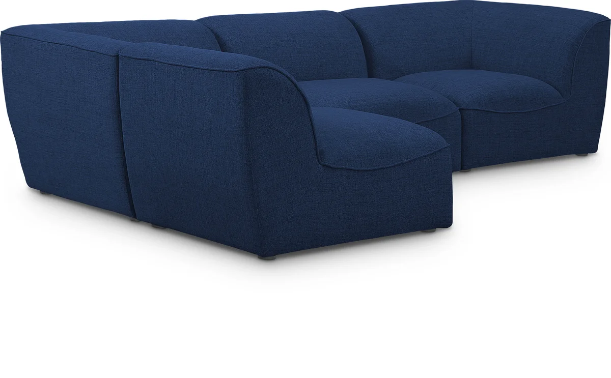 Miramar - 4 Piece Modular Corner Sectional - Navy