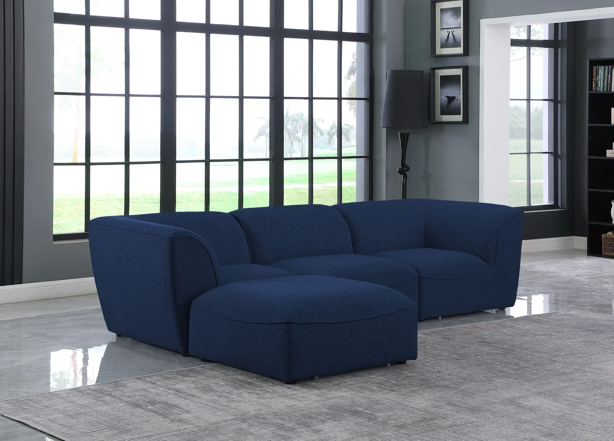 Miramar - 4 Piece Modular Sectional - Navy