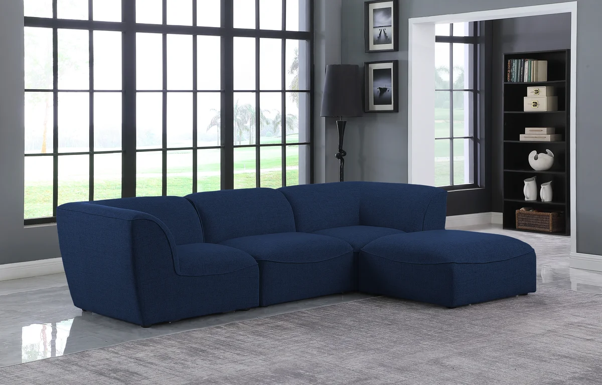 Miramar - 4 Piece Modular Sectional - Navy