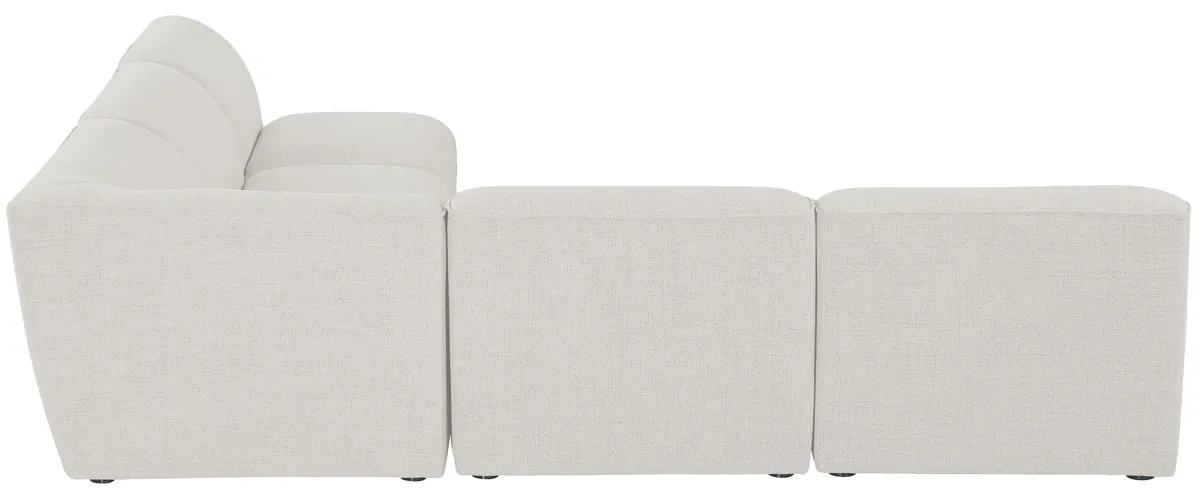 Miramar - 5 Piece Modular Corner Armless Sectional - Cream
