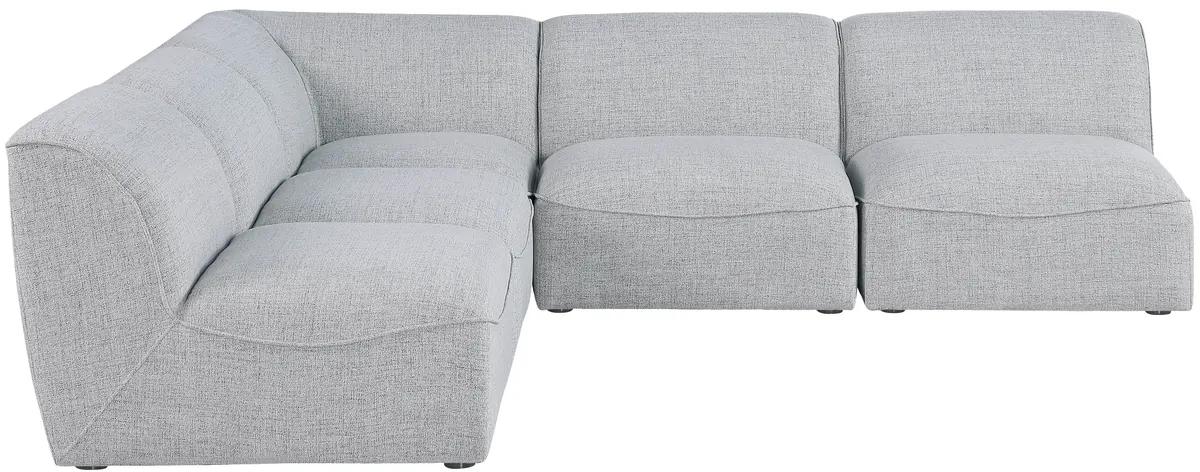 Miramar - 5 Piece Modular Corner Armless Sectional - Gray
