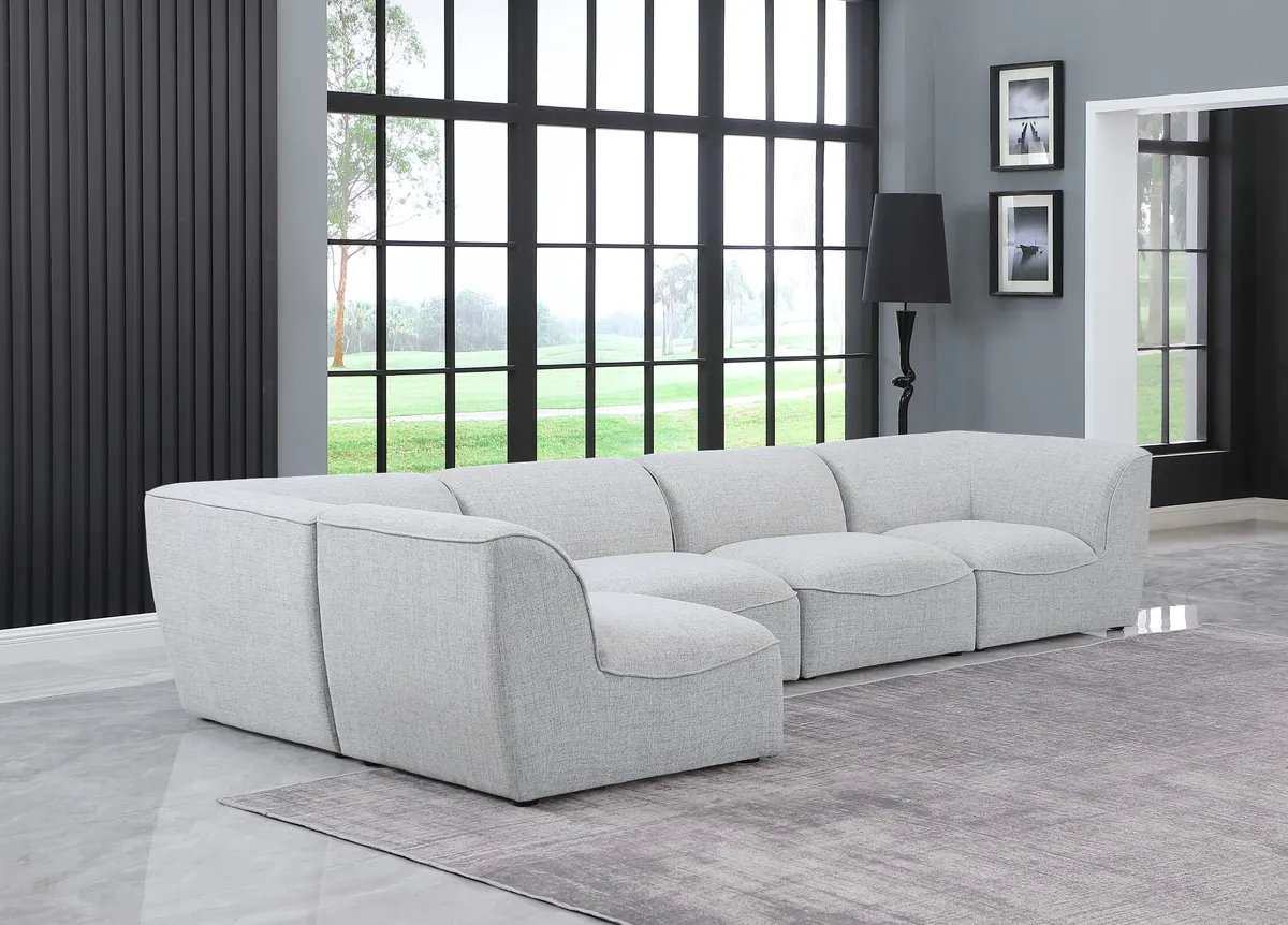 Miramar - 5 Piece Modular Sectional - Gray