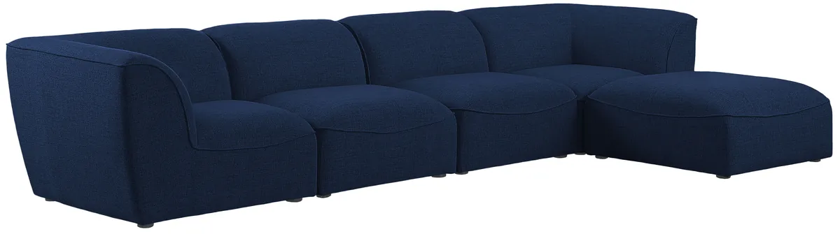 Miramar - 5 Piece Modular Sectional With Chaise - Navy - View 2