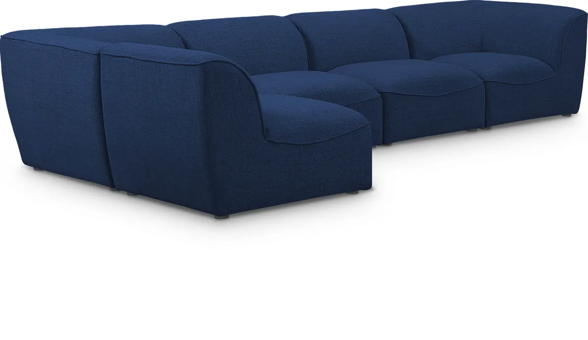 Miramar - 5 Piece Modular Sectional - Navy