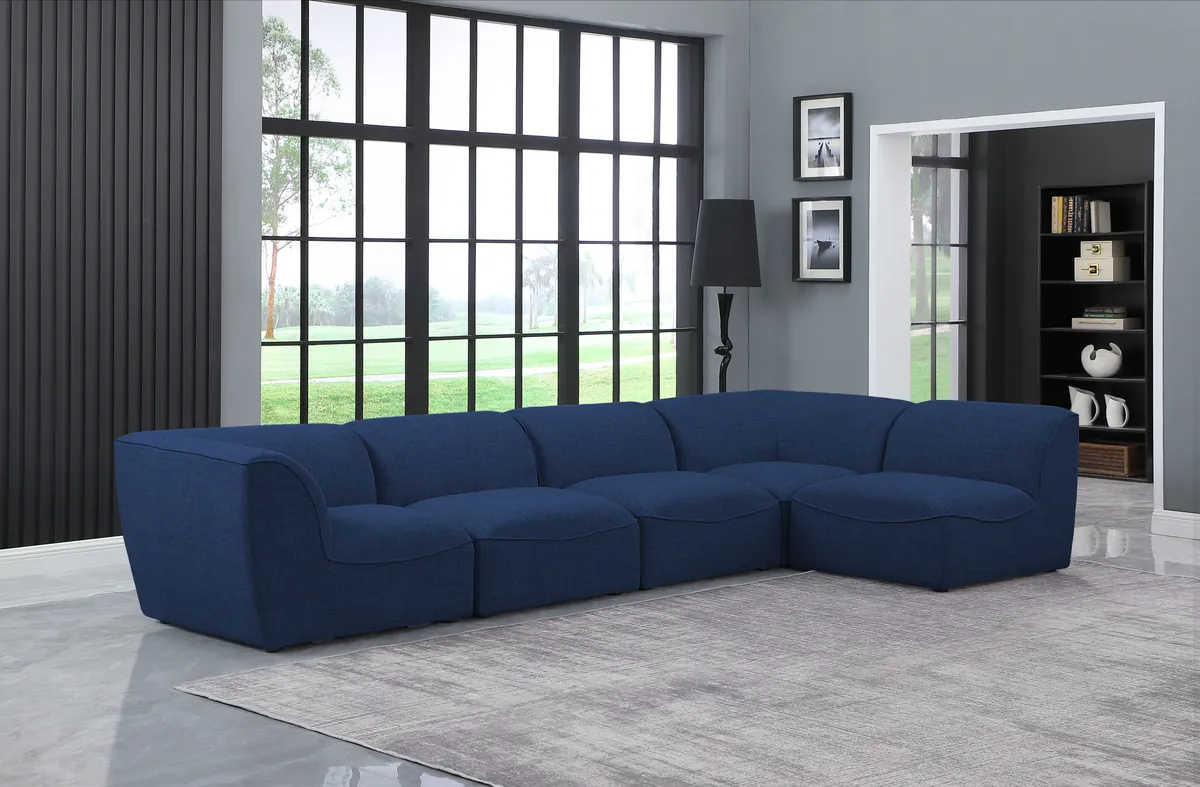 Miramar - 5 Piece Modular Sectional - Navy