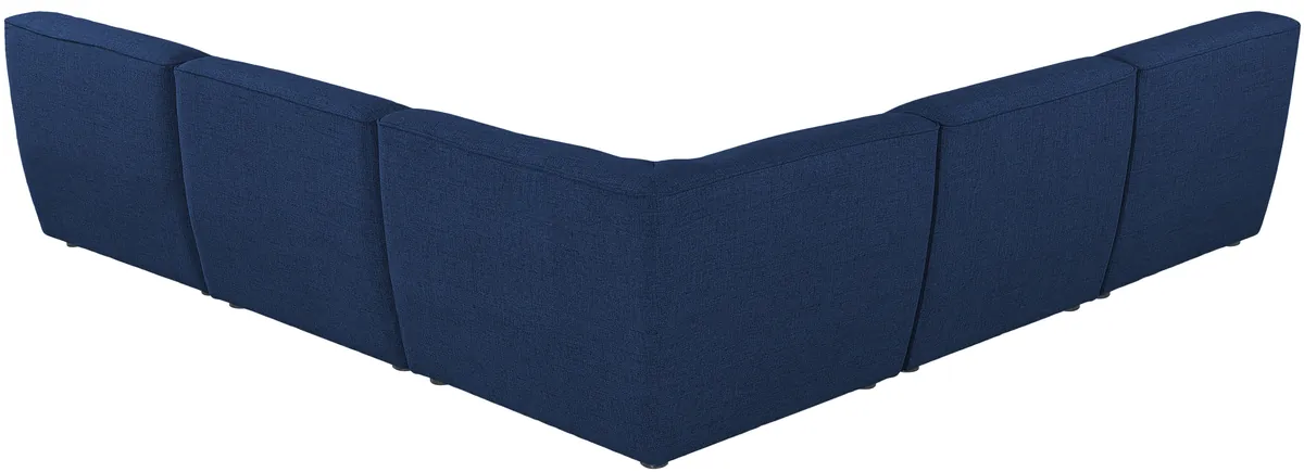 Miramar - 5 Piece Modular Corner Armless Sectional - Navy