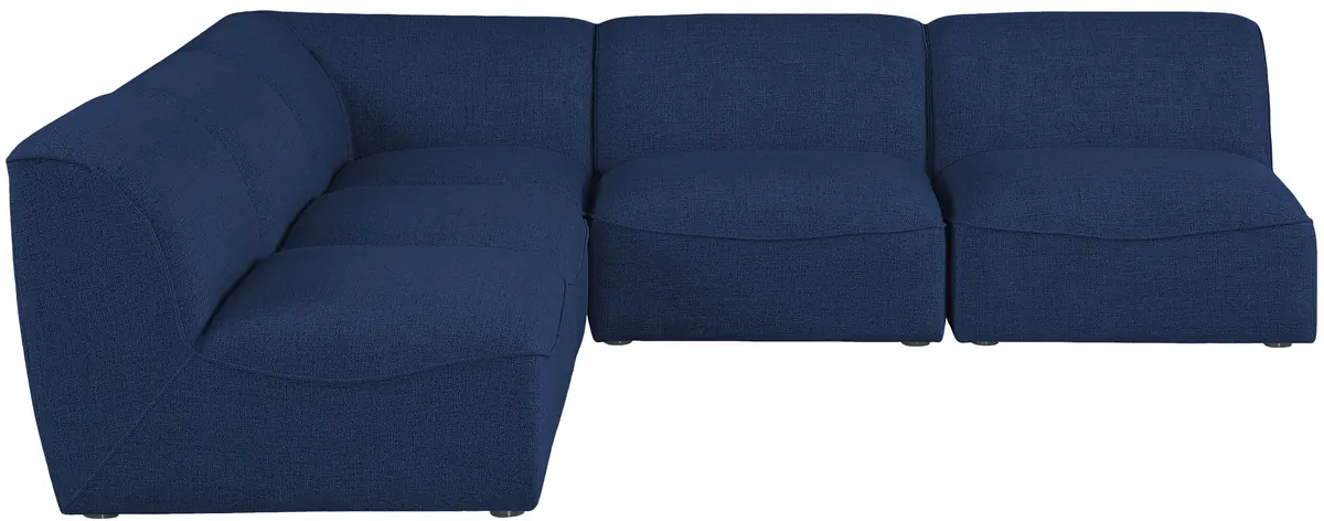 Miramar - 5 Piece Modular Corner Armless Sectional - Navy