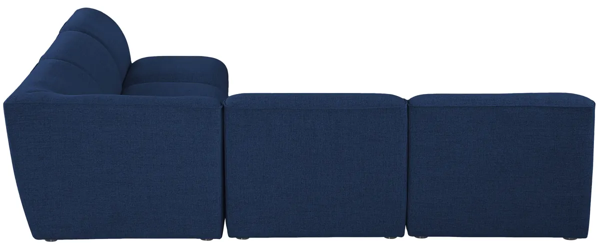 Miramar - 5 Piece Modular Corner Armless Sectional - Navy