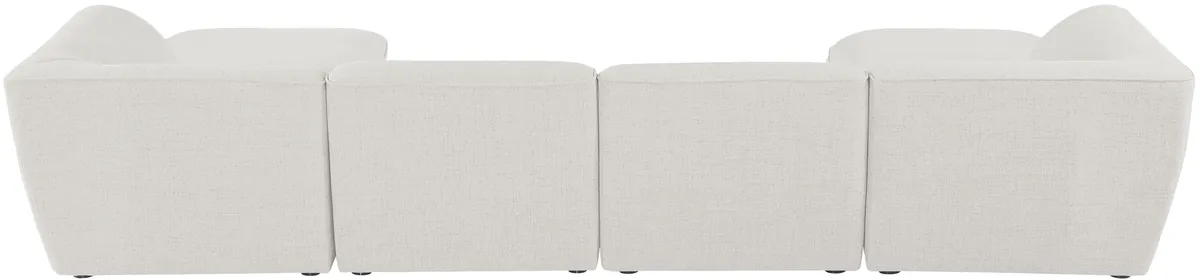Miramar - 6 Piece Modular Double Chaise Sectional - Cream