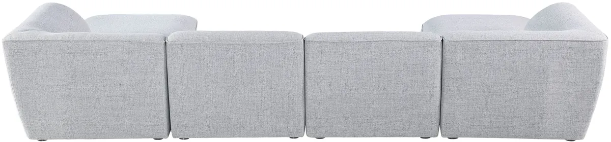 Miramar - 6 Piece Modular Double Chaise Sectional - Gray