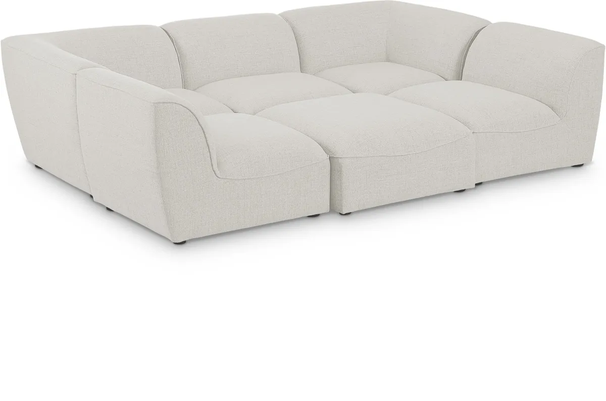 Miramar - 6 Piece Modular Sectional - Cream