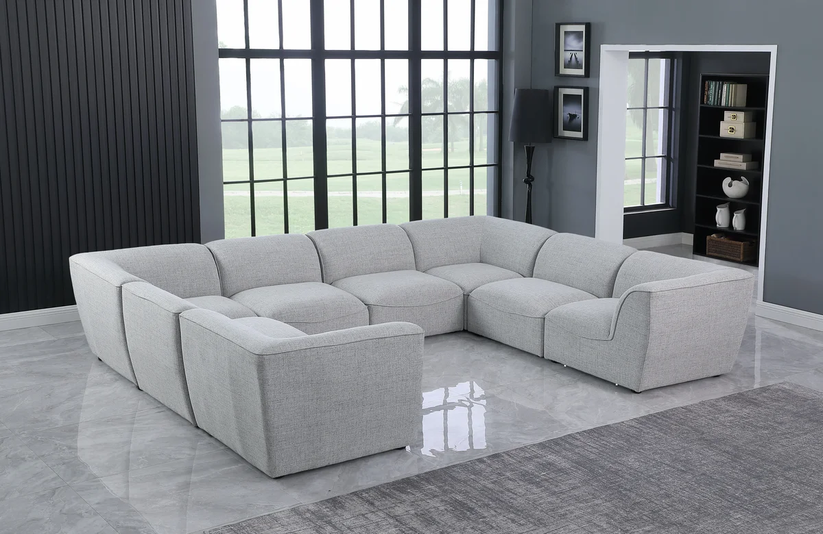 Miramar - 8 Piece Modular Sectional - Gray - View 2