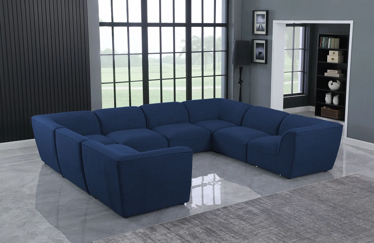 Miramar - 8 Piece Modular Sectional - Navy - View 2