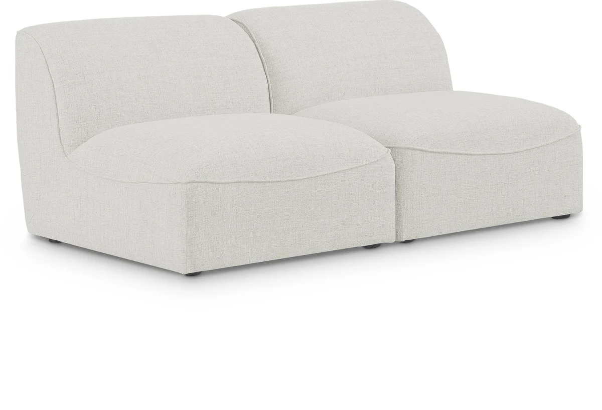 Miramar - 2 Seat Armless Modular Sofa - Cream