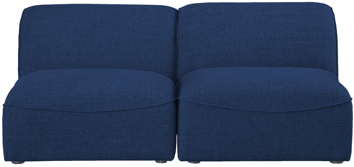 Miramar - 2 Seat Armless Modular Sofa - Navy