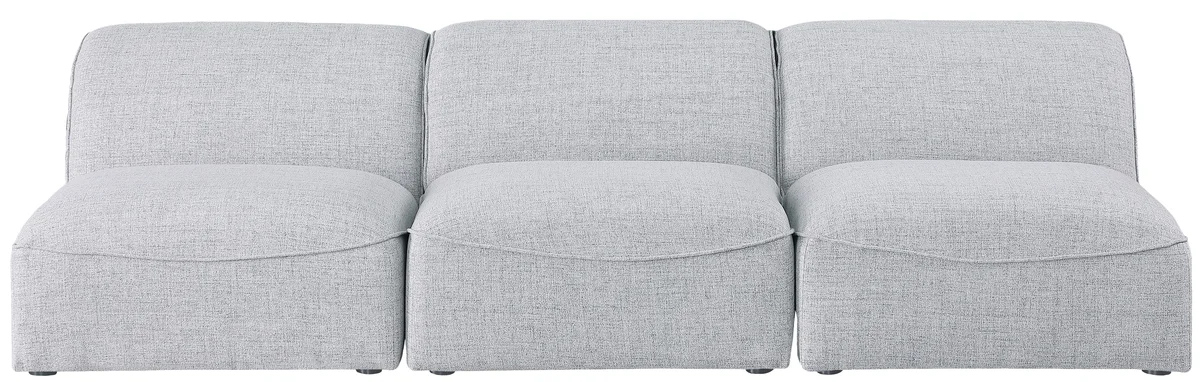 Miramar - 3 Seat Armless Modular Sofa - Gray