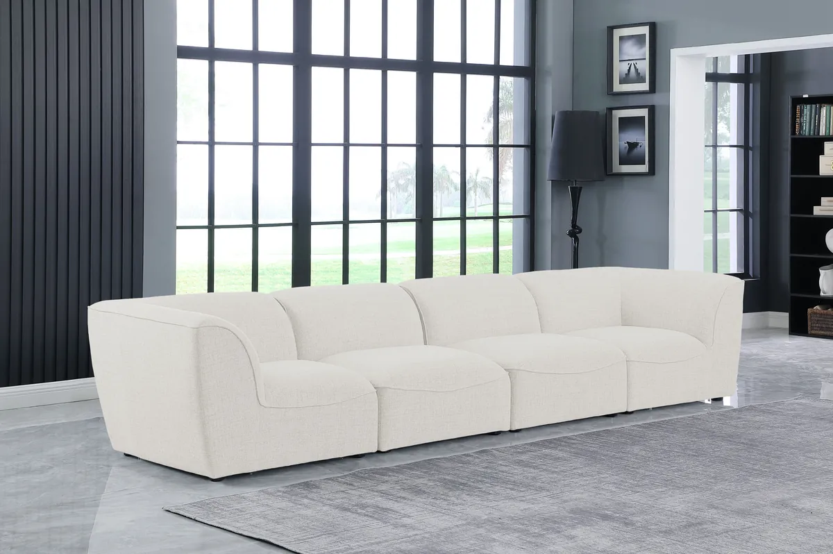 Miramar - 4 Seat Modular Sofa - Cream - View 2