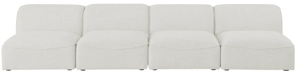 Miramar - 4 Seat Armless Modular Sofa - Cream