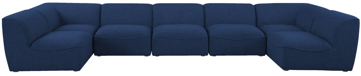 Miramar - 7 Piece Modular U-Shaped Sectional - Navy
