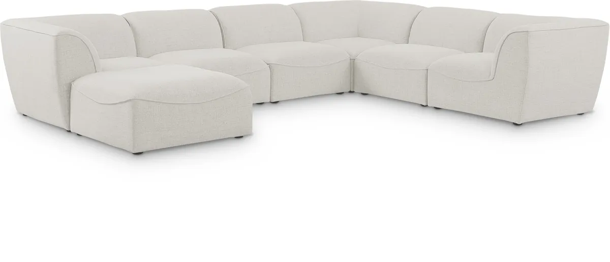 Miramar - 7 Piece Modular Sectional - Cream