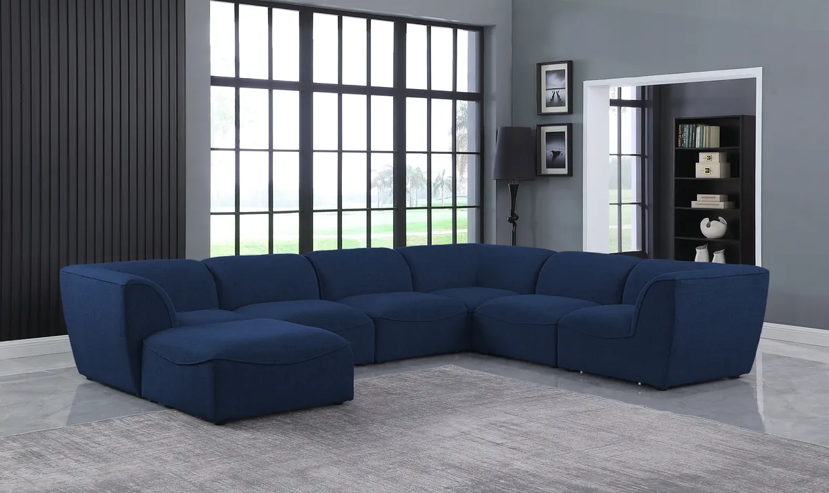 Miramar - 7 Piece Modular Sectional - Navy - View 2