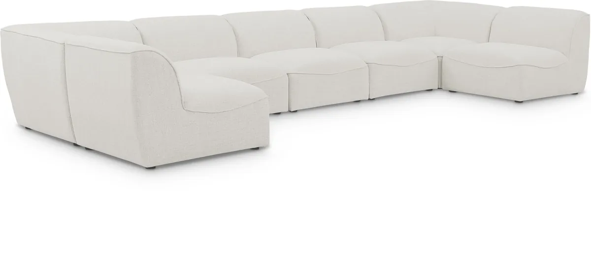 Miramar - 7 Piece Modular U-Shaped Sectional - Cream