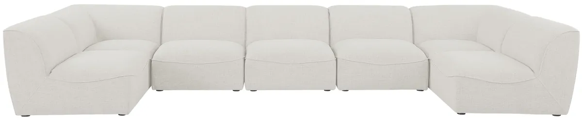 Miramar - 7 Piece Modular U-Shaped Sectional - Cream
