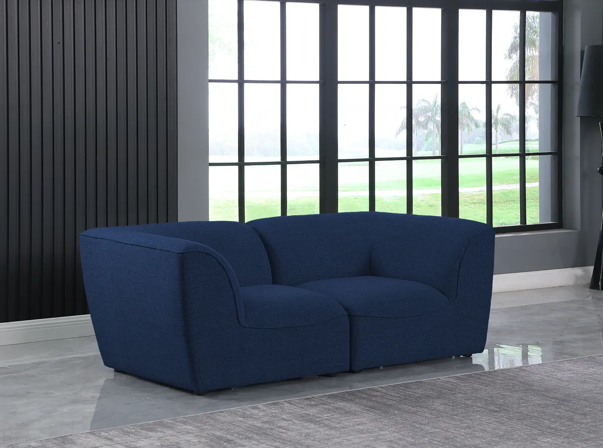 Miramar - 2 Seat Modular Sofa - Navy - View 2