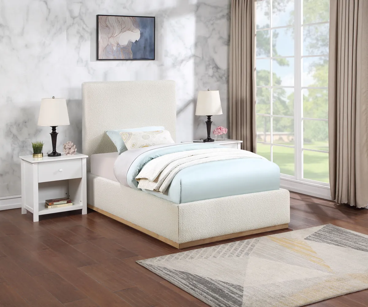 Monaco - Twin Bed - Cream