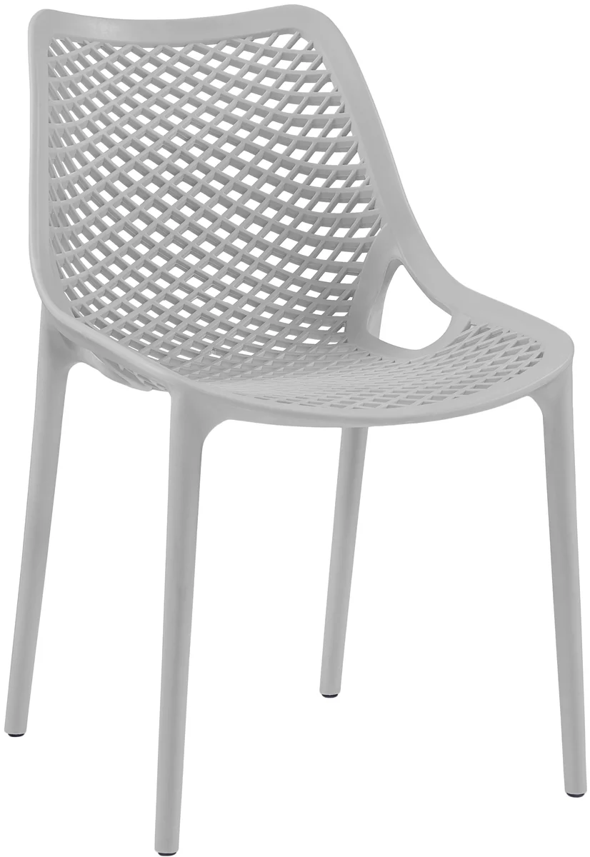 Mykonos - Outdoor Patio Dining Chair (Set of 4) - Gray - Plastic