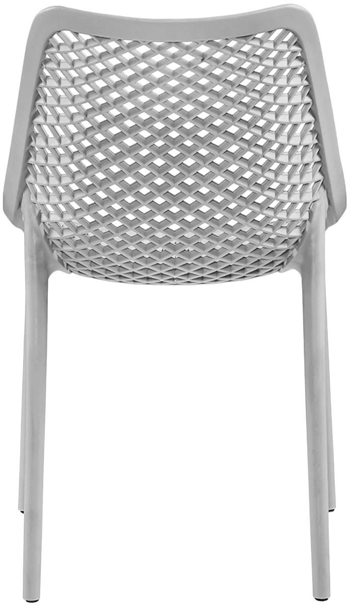 Mykonos - Outdoor Patio Dining Chair (Set of 4) - Gray - Plastic