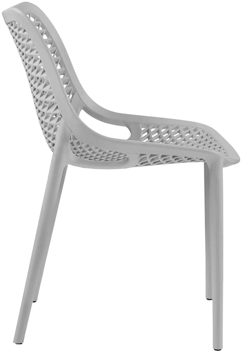 Mykonos - Outdoor Patio Dining Chair (Set of 4) - Gray - Plastic
