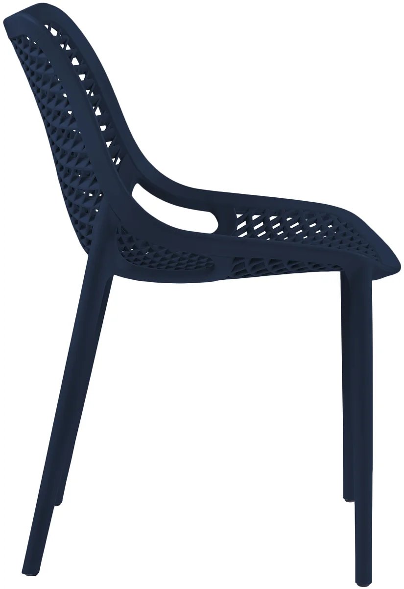Mykonos - Outdoor Patio Dining Chair (Set of 4) - Navy - Plastic