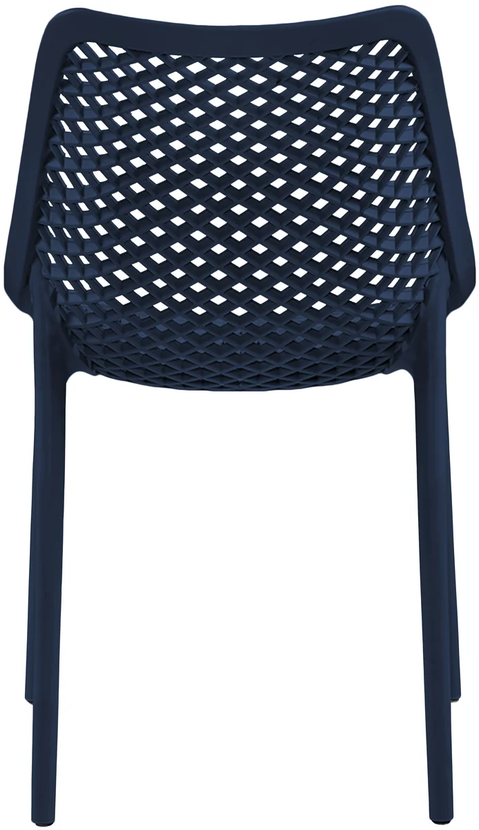 Mykonos - Outdoor Patio Dining Chair (Set of 4) - Navy - Plastic