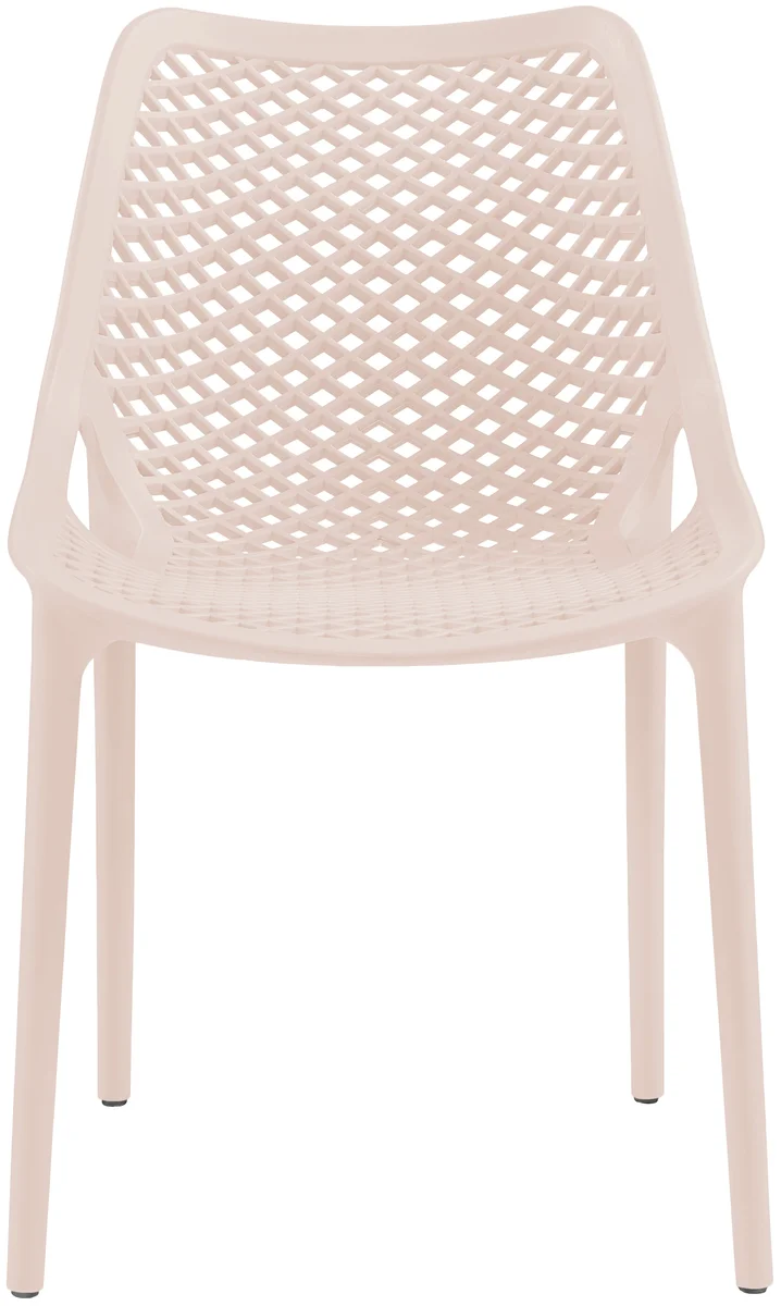 Mykonos - Outdoor Patio Dining Chair (Set of 4) - Pink - Plastic