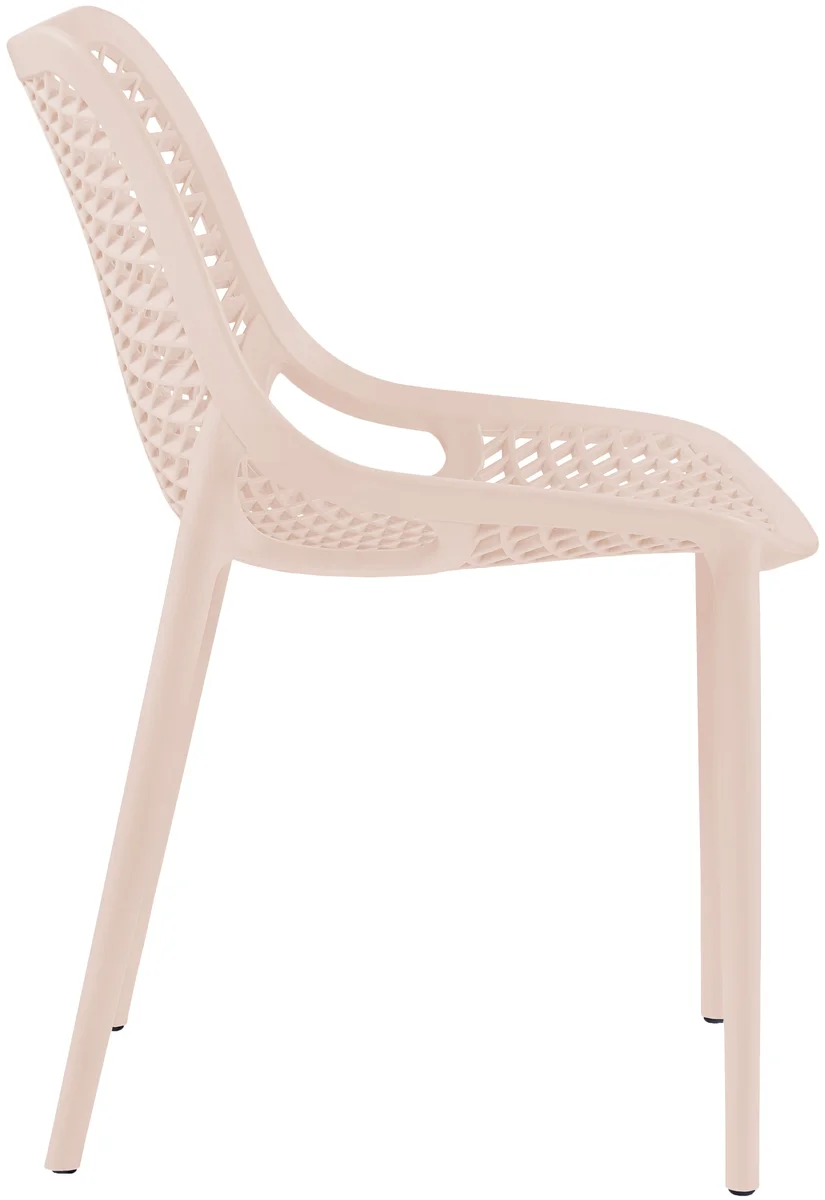 Mykonos - Outdoor Patio Dining Chair (Set of 4) - Pink - Plastic