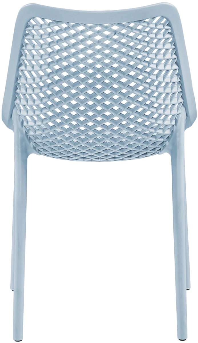 Mykonos - Outdoor Patio Dining Chair (Set of 4) - Sky Blue - Plastic